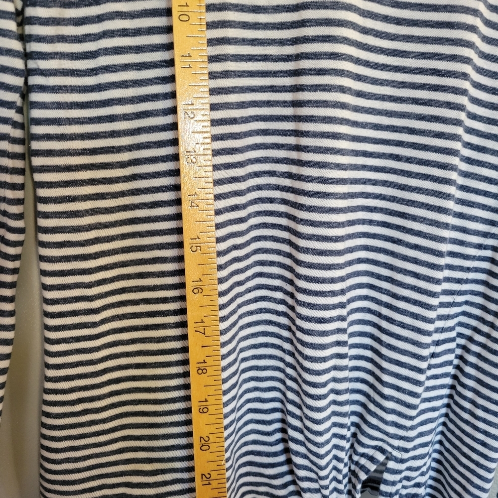 Madewell Women's Side Tide Blue and White Striped Long Sleeve T Shirt Size M - Picture 8 of 11